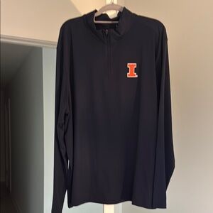 Antigua UofI Navy Quarter-Zip Pullover